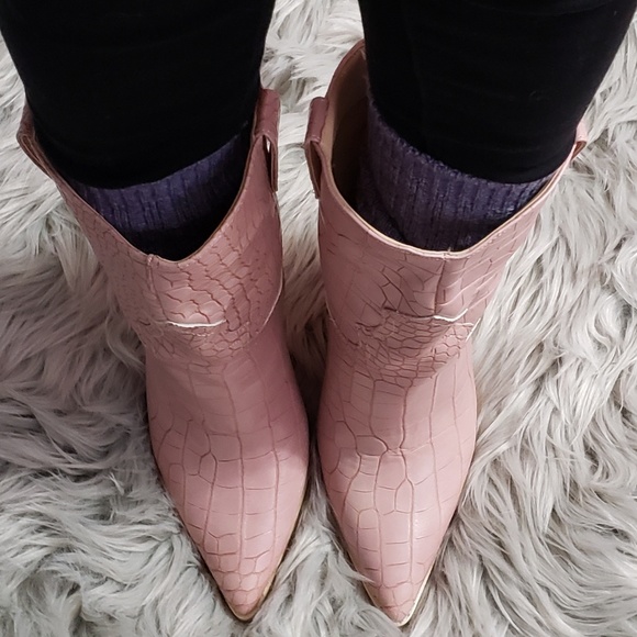 Mackin J Women Western Cowboy Wedge Boots Pink - Picture 8 of 8